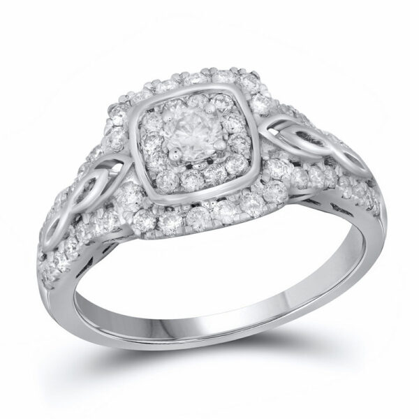 14kt White Gold Round Diamond Solitaire Bridal Wedding Engagement Ring 3/4 Cttw